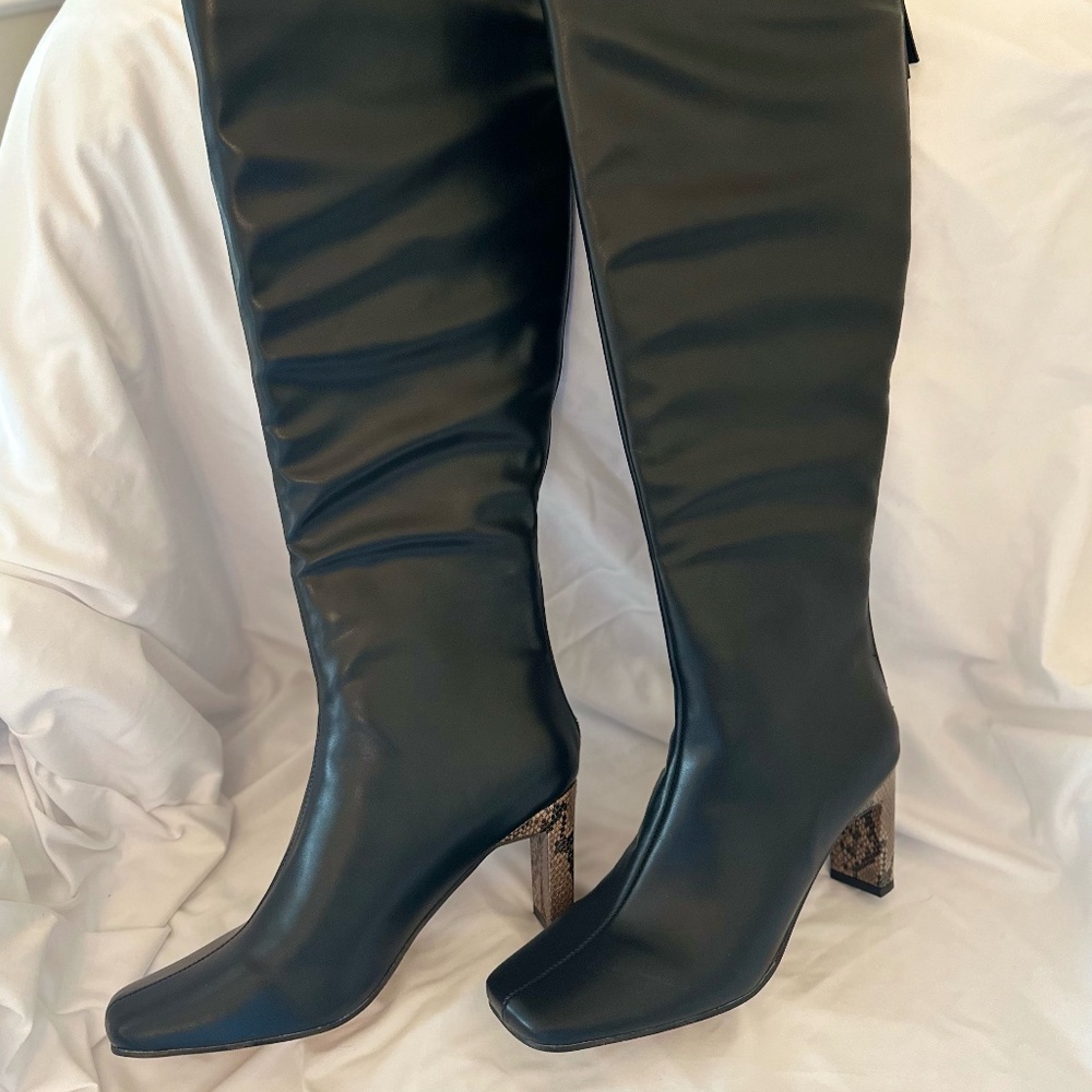 French Collection, Tall Fashion boots, Black
